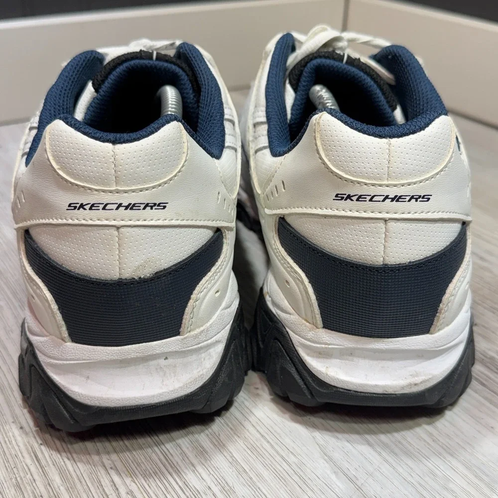Skechers‎ Energy Afterburn Shoes Mens 12 Extra Wide White Training Walking 50127
